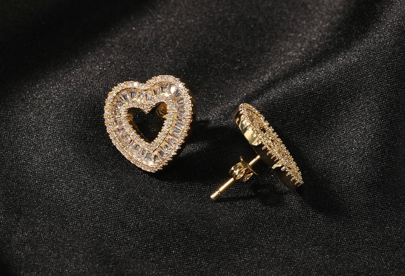 MATCHY-MATCHY- 3.3 cm Heart pendant & earrings set
