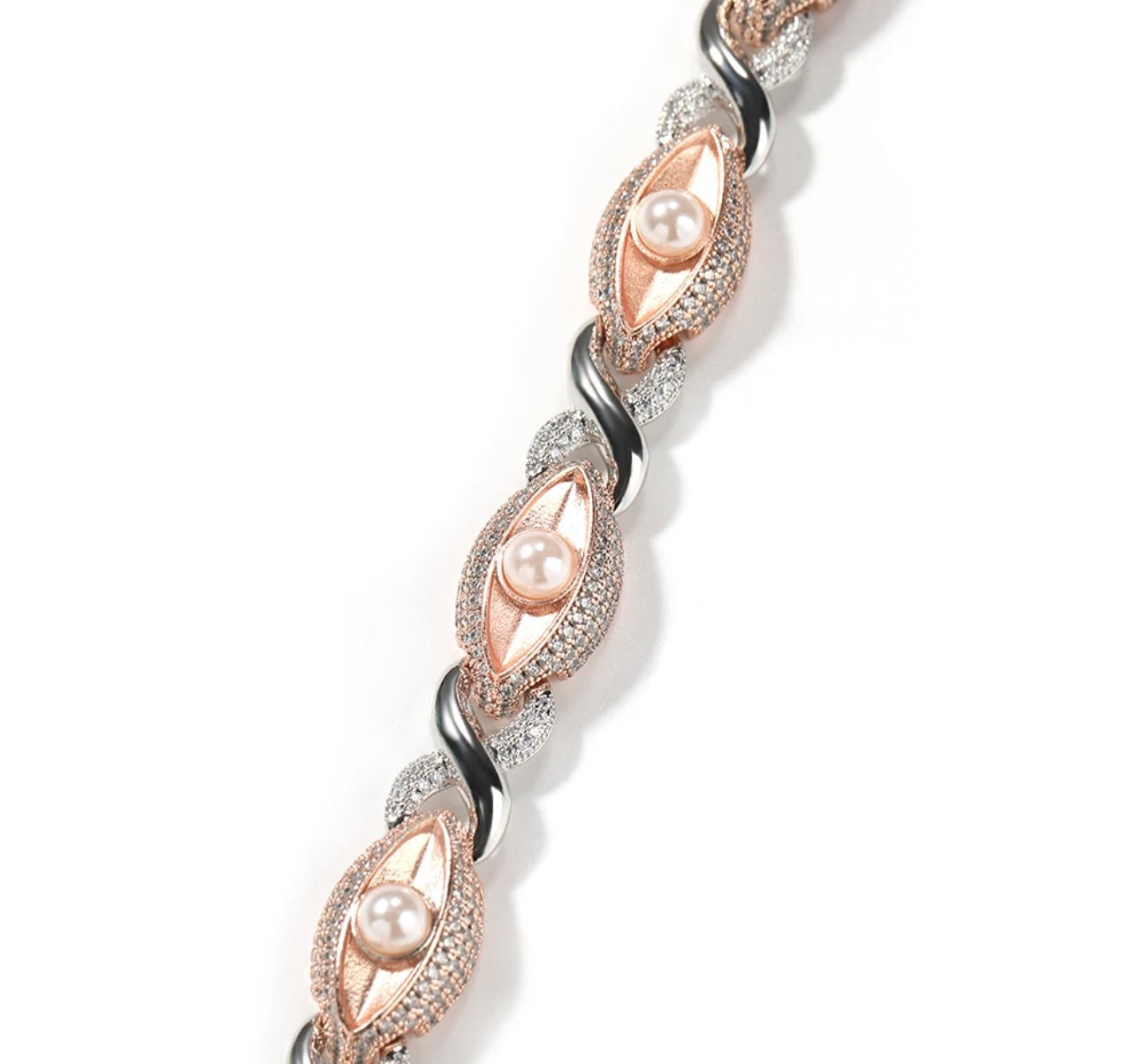 OYSTER- 13  mm Pearl eye chain