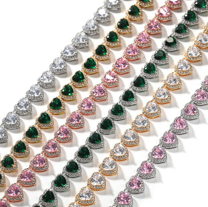 LUXURY ICE- 10 mm Heart necklace