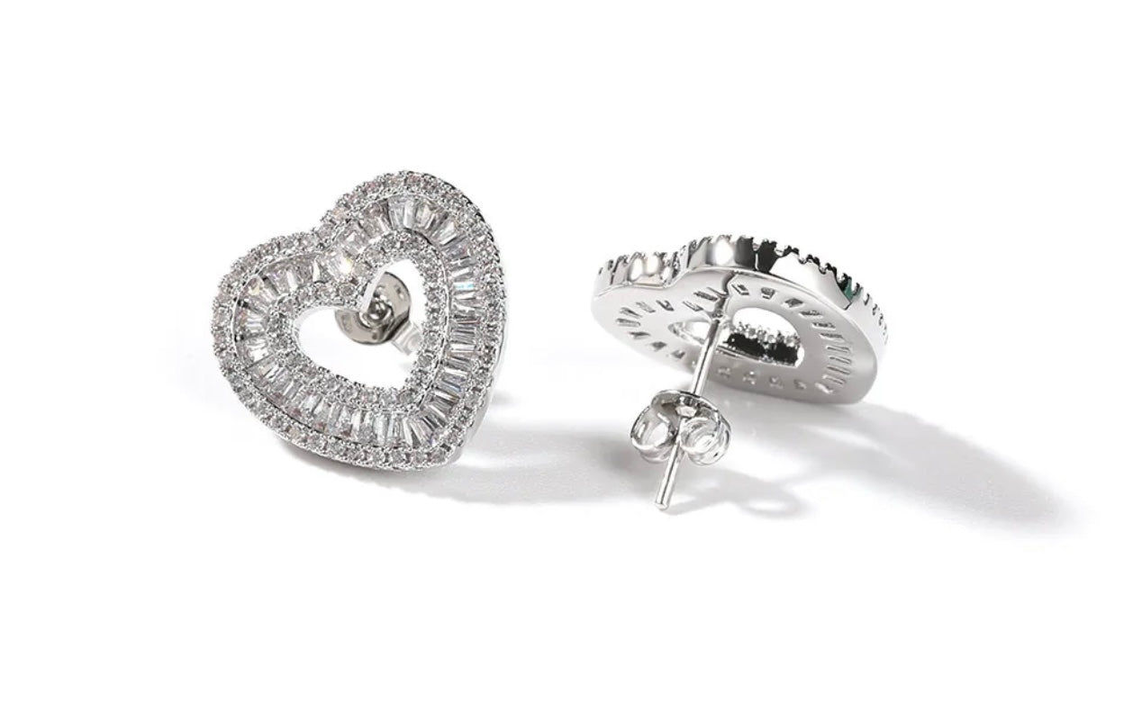 MATCHY-MATCHY- 3.3 cm Heart pendant & earrings set