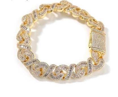 LOOT - 12 mm Infinity link Cuban anklet