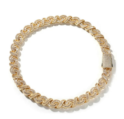 LUXXX- 15 mm Baguette Infinity loop chain