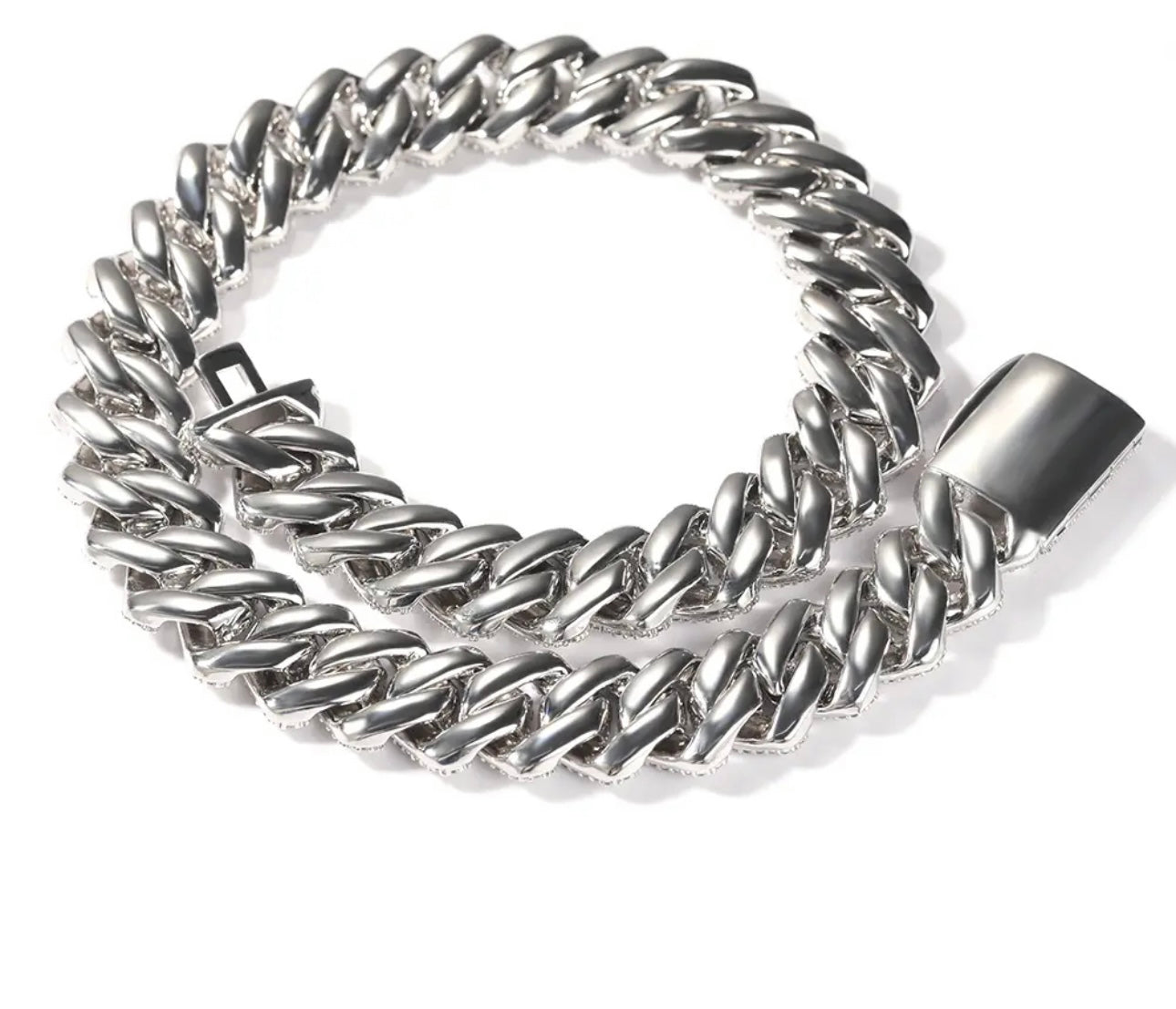BIG LINKS- 20 mm Icy Cuban link chain