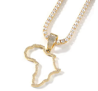 MOTHER- 5.9 cm Continent of Africa pendant