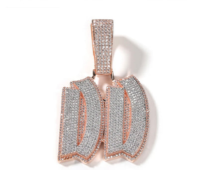 DOUBLE LAYER- Double layer nameplate pendant