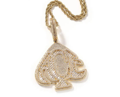 ACE OF SPADES- 7.3 cm Ace of spades pendant