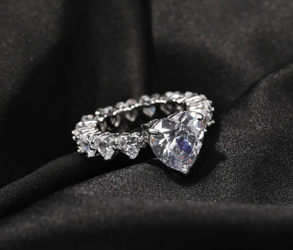 WIFEY- 10.5 mm luxury heart tennis ring