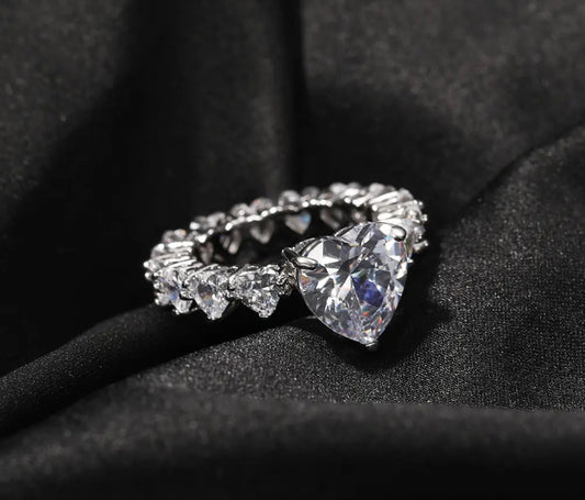 WIFEY- 10.5 mm luxury heart tennis ring