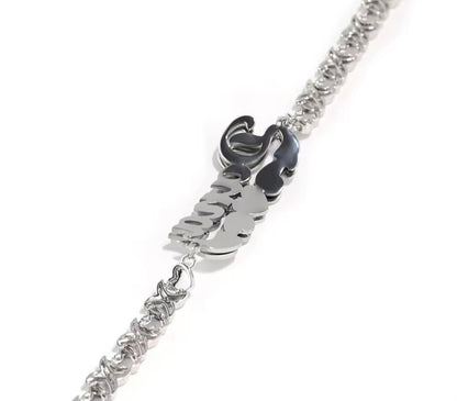 XOXO BRACELET/ ANKLET- 8 mm XOXO nameplate bracelet/ anklet