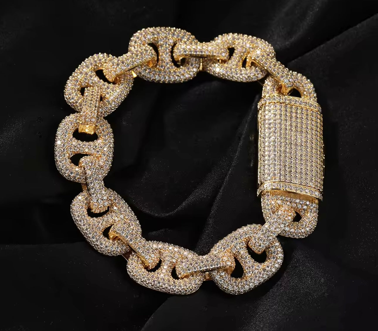 PESOS NO POUNDS BRACELET- 16 mm Icy Coffee bean bracelet