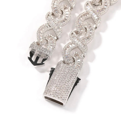 LUXXX- 15 mm Baguette Infinity loop chain