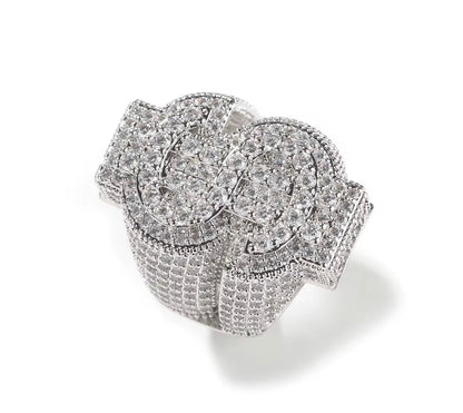 DOLLAR BILL$$$- 30 mm Dollar sign ring