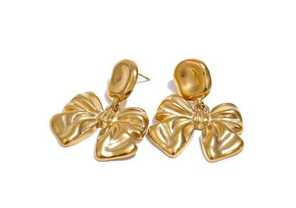 VALENTINA- Stainless Steel, bow shape earrings