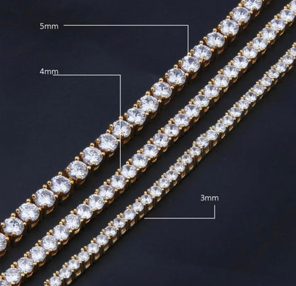 NECK CANDY- 3 mm- 5 mm Unisex tennis chain