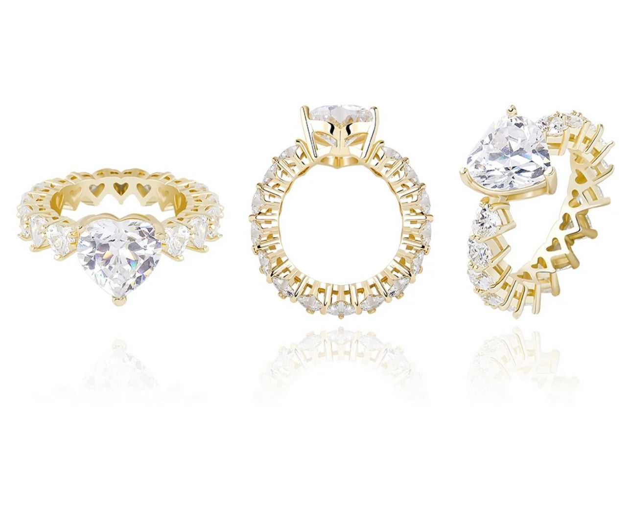 WIFEY- 10.5 mm luxury heart tennis ring