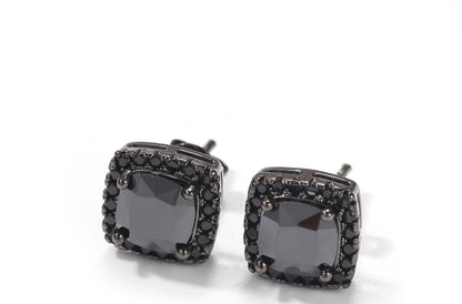 Opulence -Stainless Steel square stud earrings