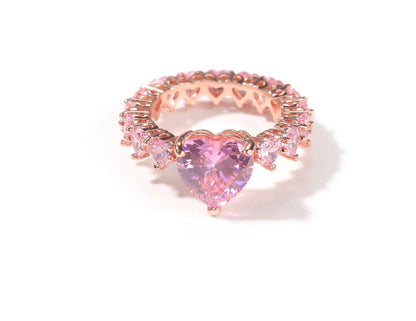 WIFEY- 10.5 mm luxury heart tennis ring
