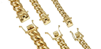 PLAIN JANE BRACELET- Stainless steel 8 mm- 14 mm Miami style Cuban link bracelet