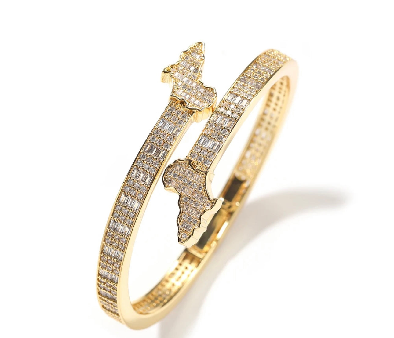 MOTHER LAND BANGLE- 6 mm Africa map bangle