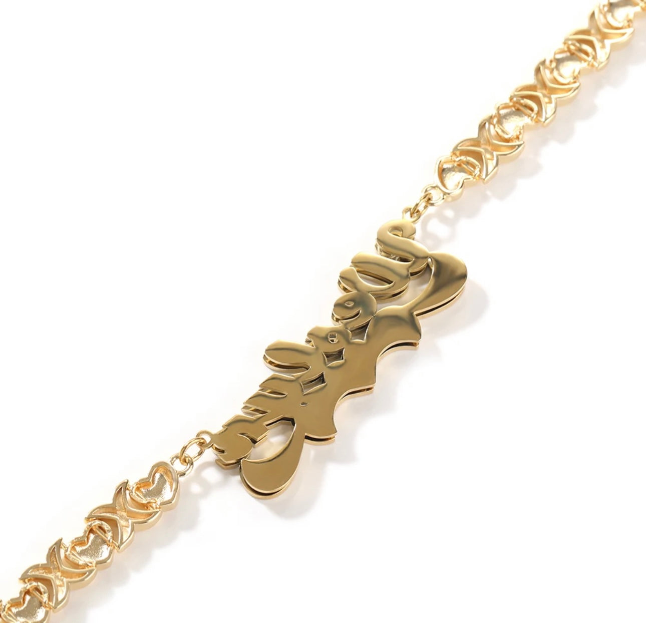 XOXO- 8 mm XOXO nameplate necklace