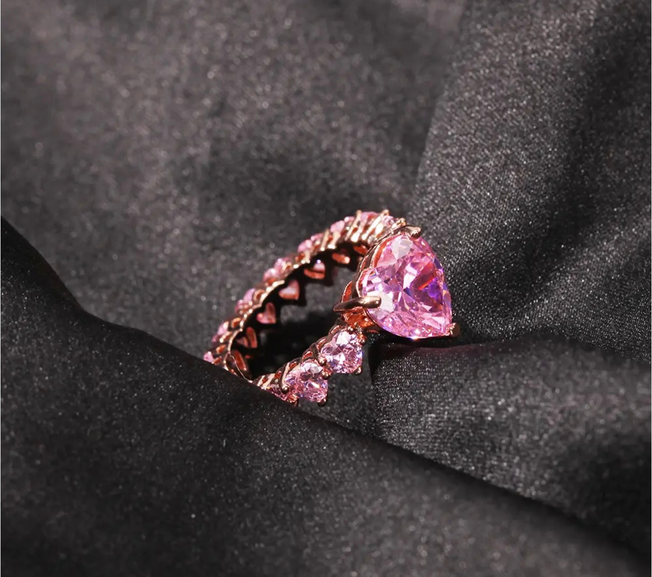 WIFEY- 10.5 mm luxury heart tennis ring