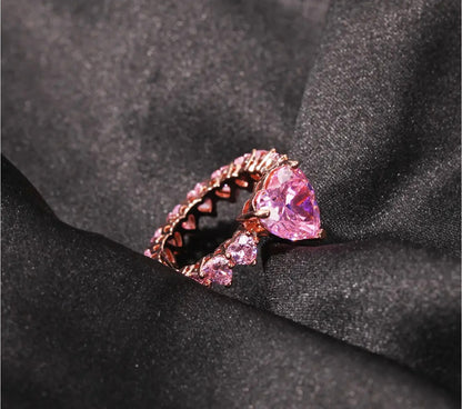 WIFEY- 10.5 mm luxury heart tennis ring