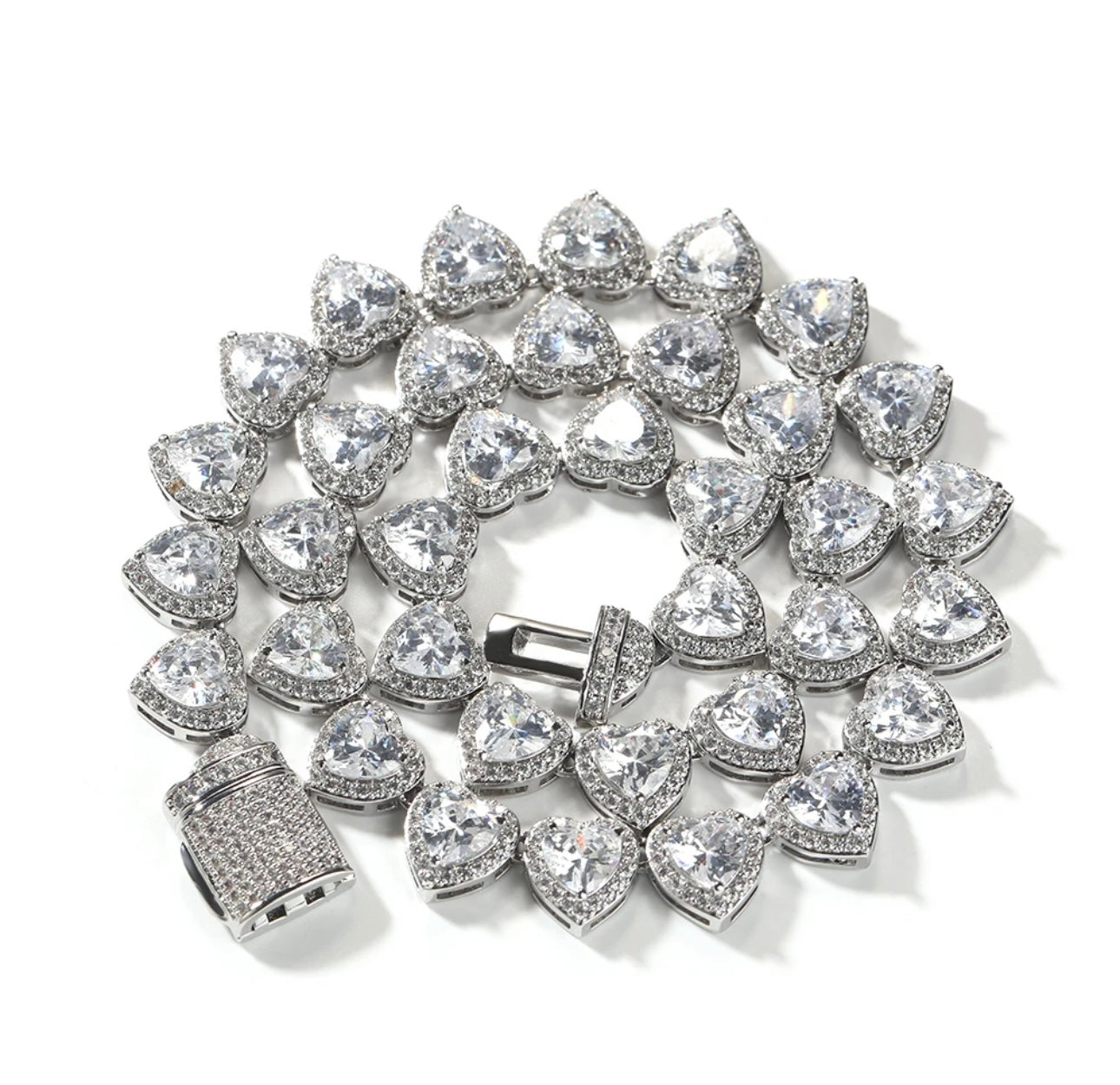 LUXURY ICE- 10 mm Heart necklace