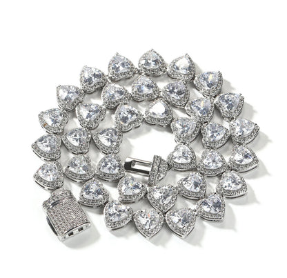 LUXURY ICE- 10 mm Heart necklace