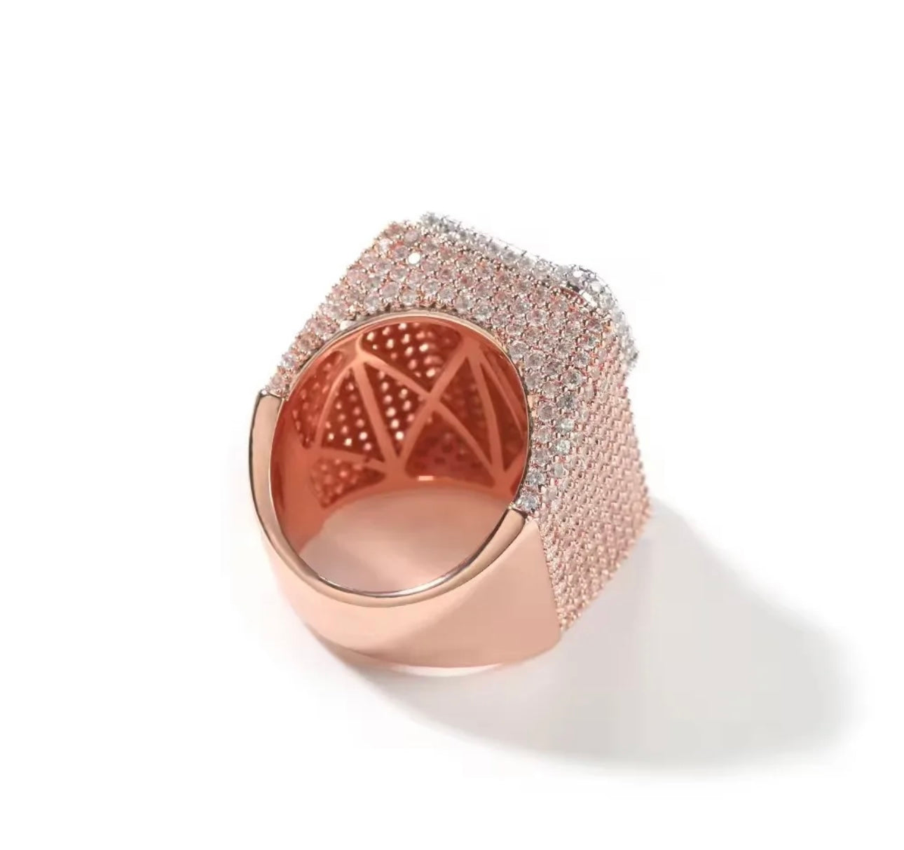 MOIS NUGGET- 925 Sterling Silver Moissanite 26 mm 3D letter/number ring