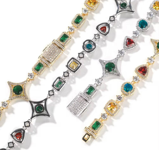 TURQUOISE - 9.5 mm Mixed stone necklace