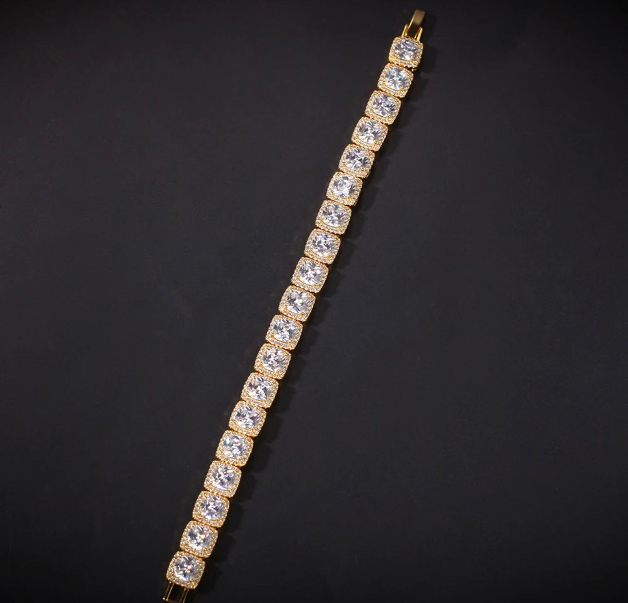 ICE BOXXX BRACELET- 10 mm Square cluster tennis bracelet