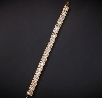 ICE BOXXX BRACELET- 10 mm Square cluster tennis bracelet