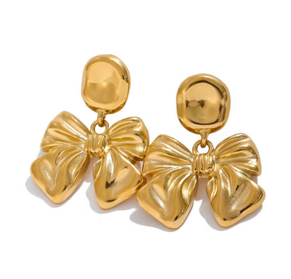 VALENTINA- Stainless Steel, bow shape earrings
