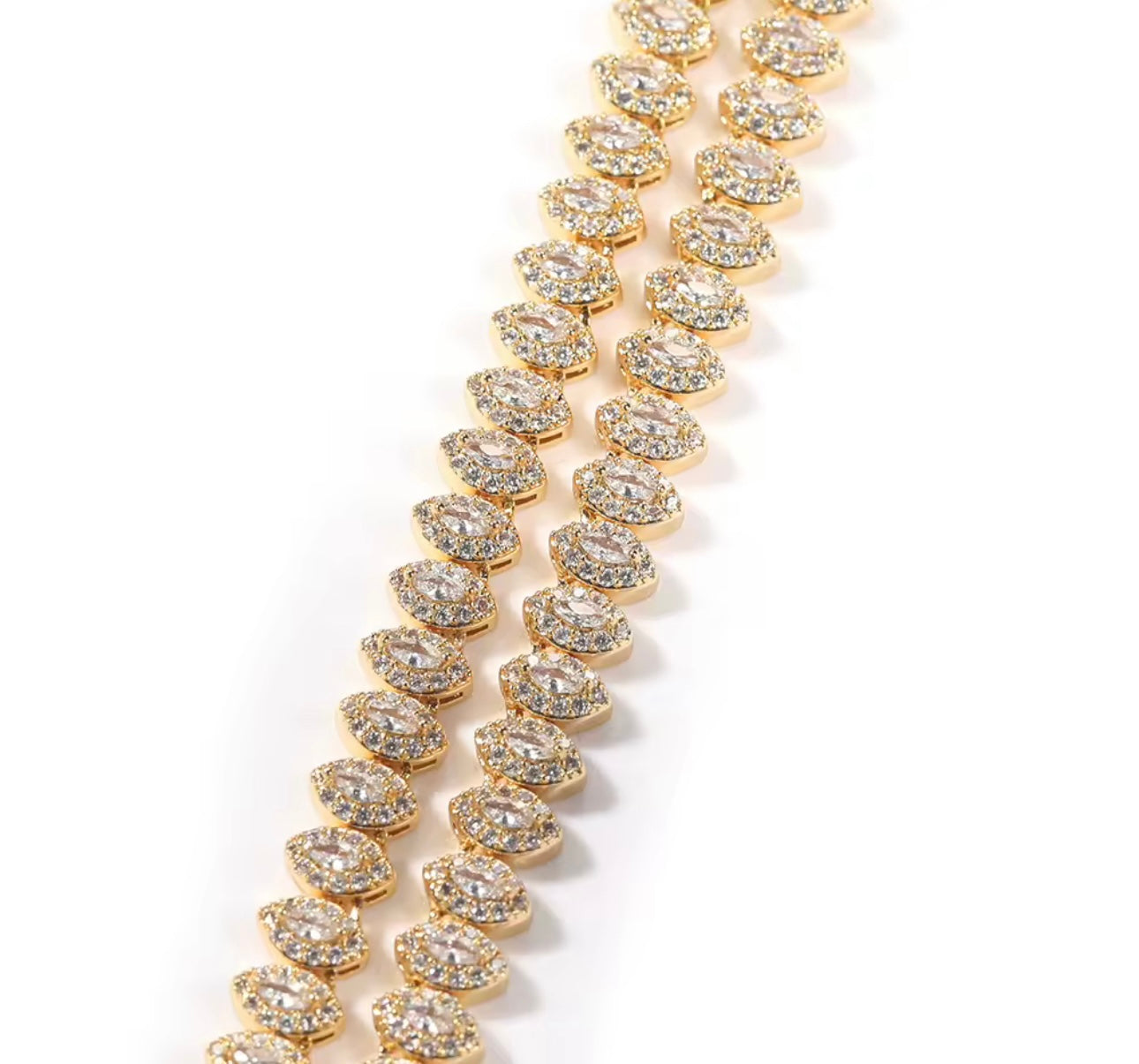 TEAR DROP - 8 mm Tear drop tennis chain
