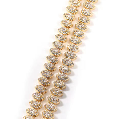 TEAR DROP - 8 mm Tear drop tennis chain