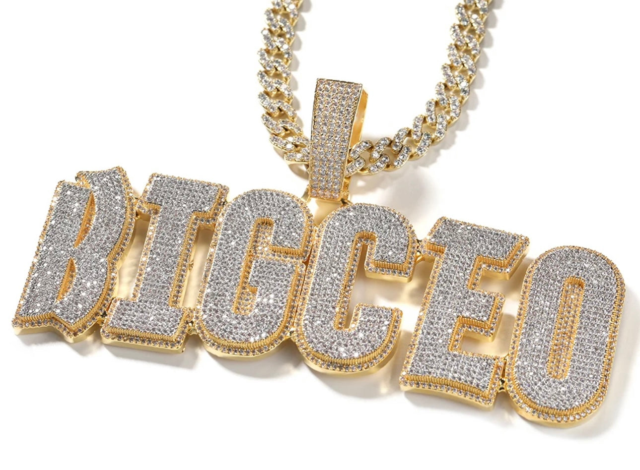 DOUBLE LAYER- Double layer nameplate pendant