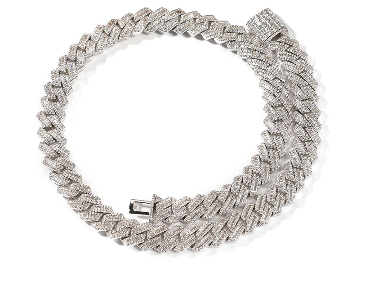 BABY LINKS- 12 mm Baguette Cuban link chain