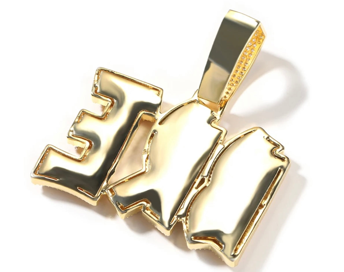 DOUBLE LAYER- Double layer nameplate pendant