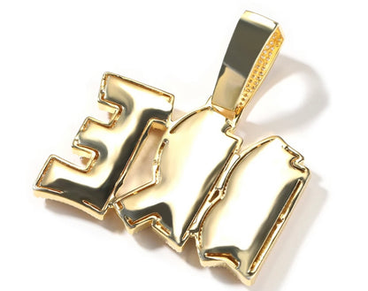 DOUBLE LAYER- Double layer nameplate pendant