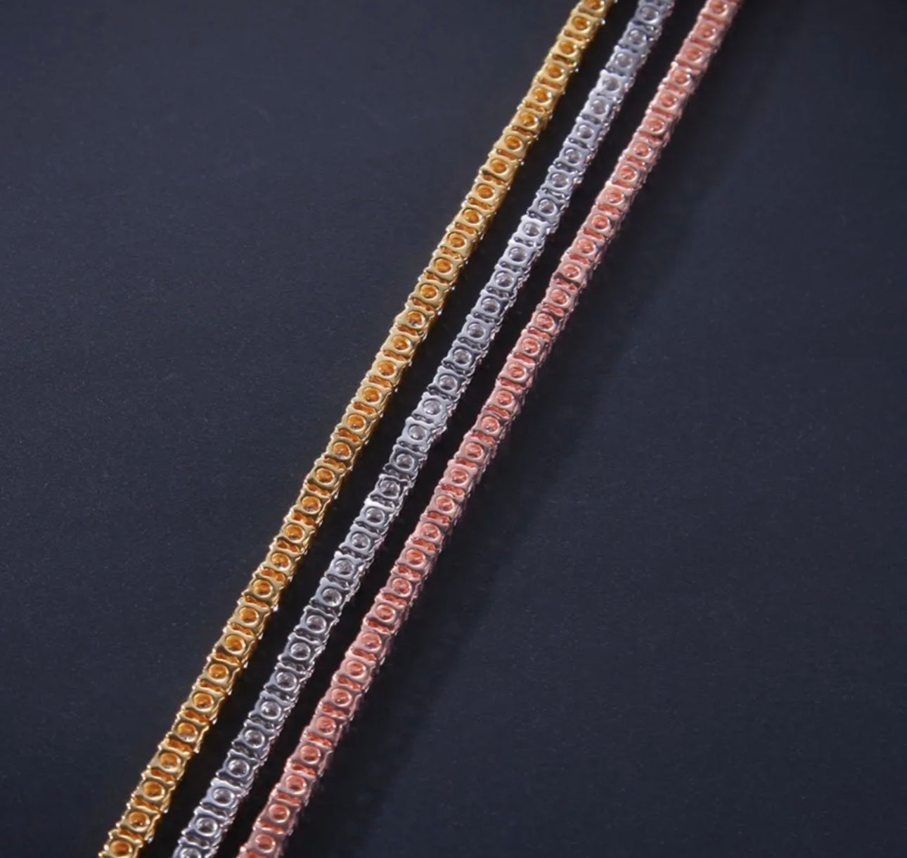 925 NECK CANDY- 925 Sterling Silver 3mm tennis chain