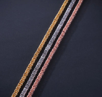 925 NECK CANDY- 925 Sterling Silver 3mm tennis chain