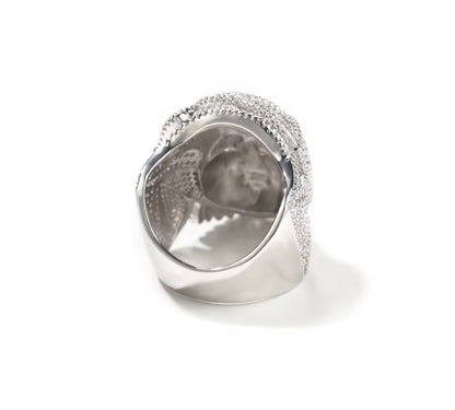 ZEUS RING- 31 mm Micro paved Jesus ring