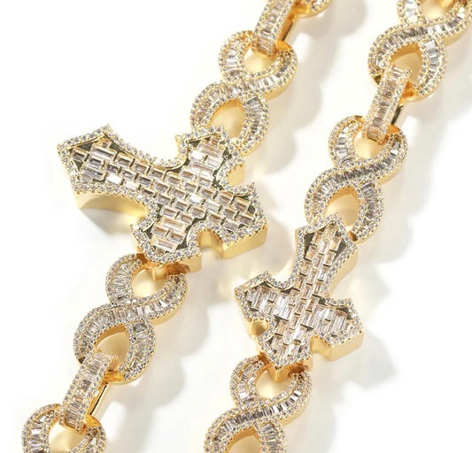 FIVE BRACELET- 15 mm Infinty link cross bracelet