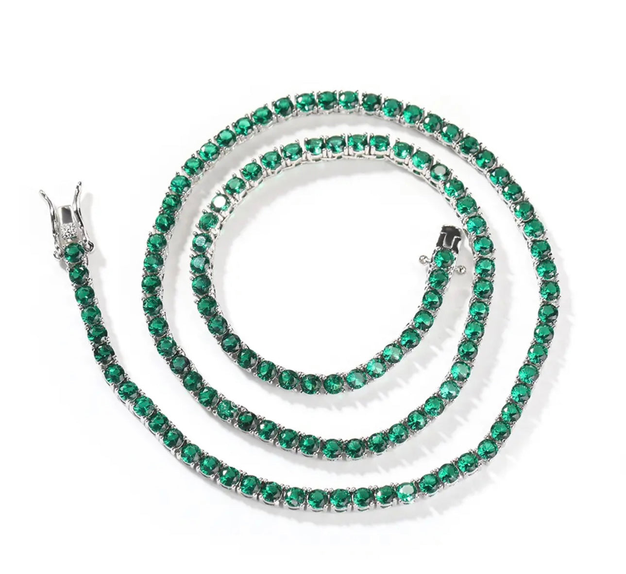 SEEING GREEN - 2 mm Green tennis chain