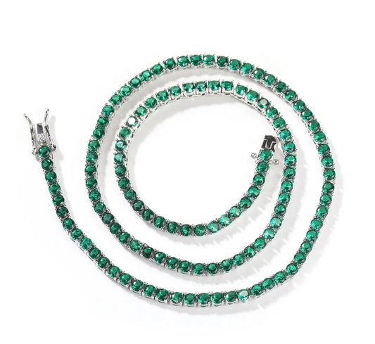 SEEING GREEN - 2 mm Green tennis chain