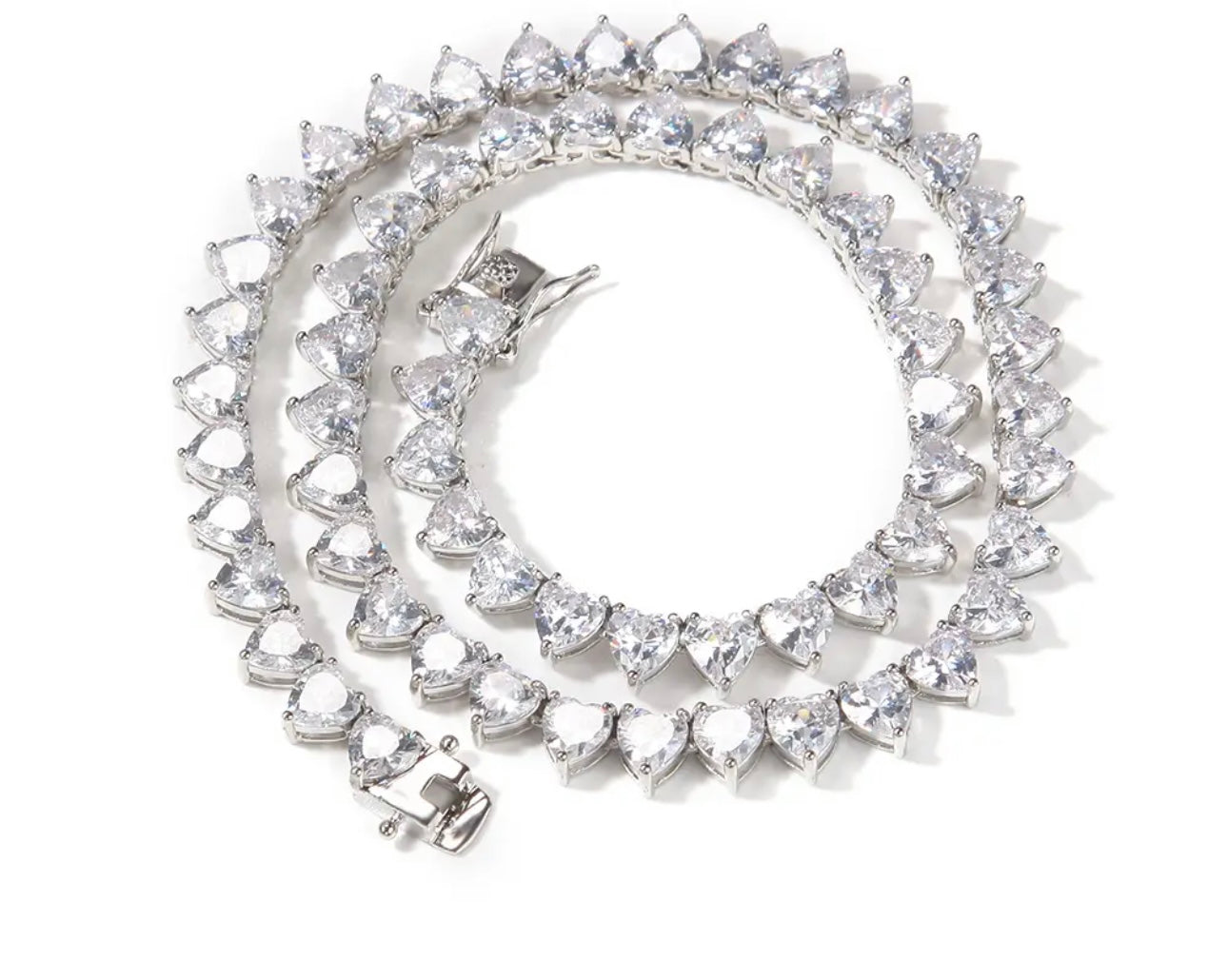 GET MONEY- 7 mm Heart tennis chain