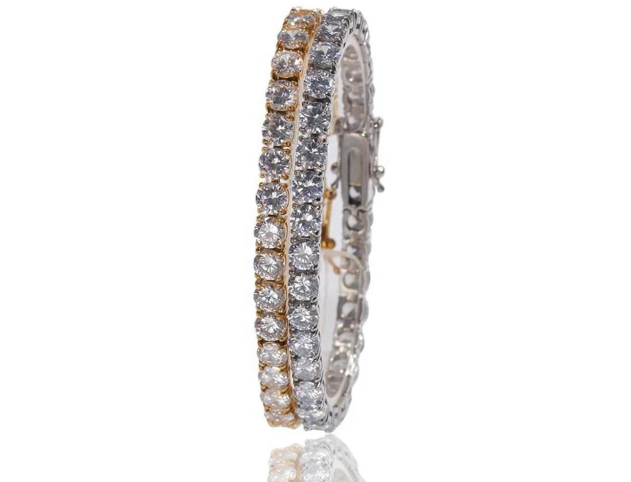 ARM CANDY- 3 mm - 5 mm Round stone tennis bracelet