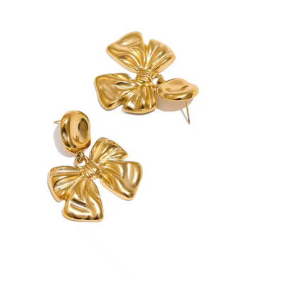 VALENTINA- Stainless Steel, bow shape earrings