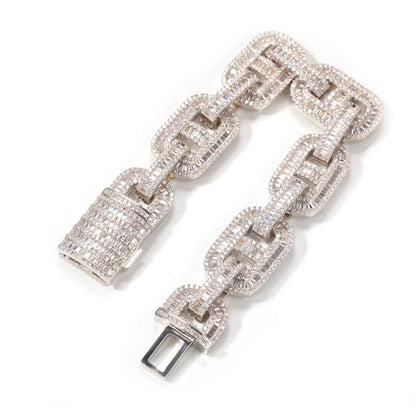PESOS- 15 mm Baguette Coffee bean anklet