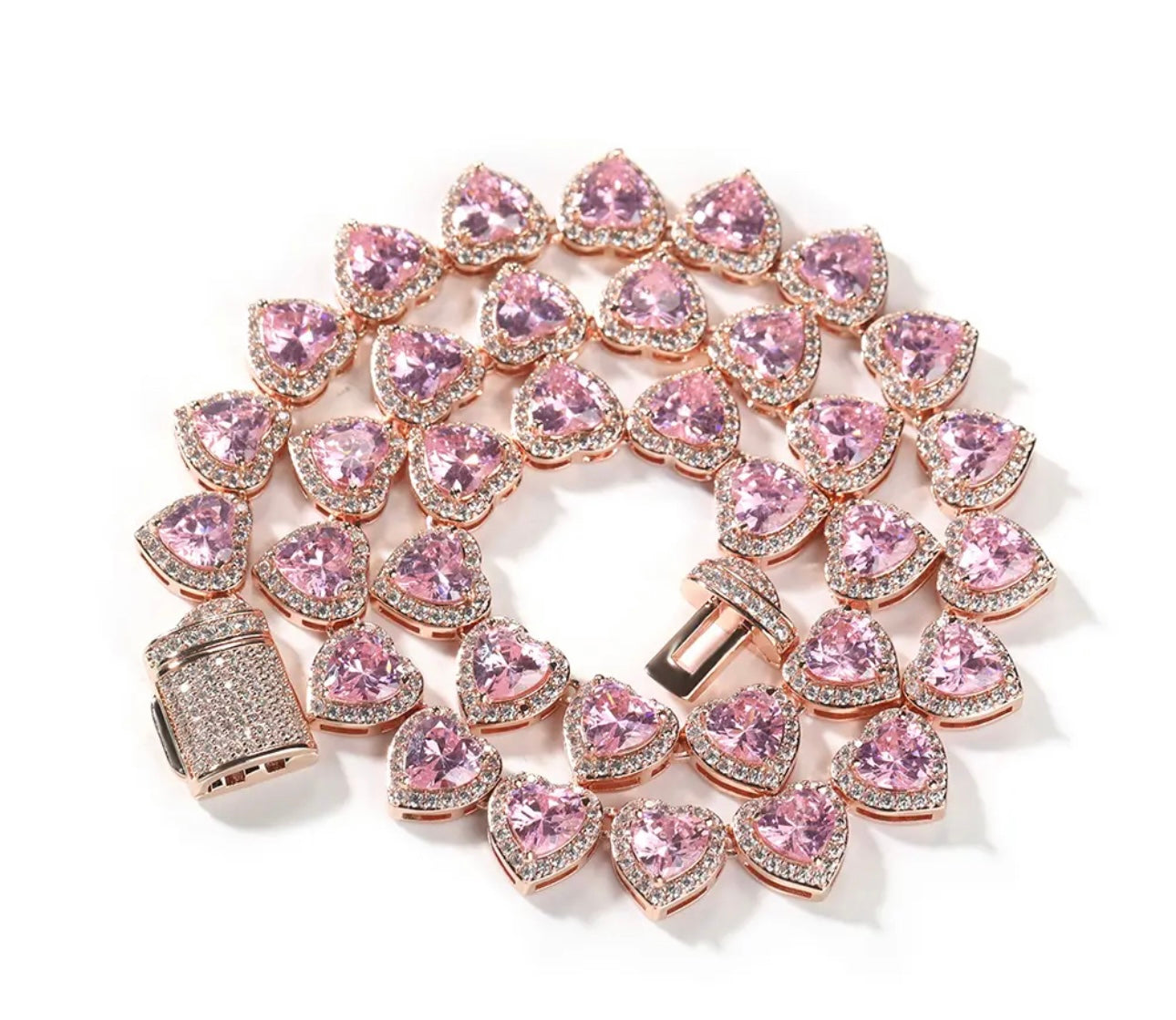 LUXURY ICE- 10 mm Heart necklace